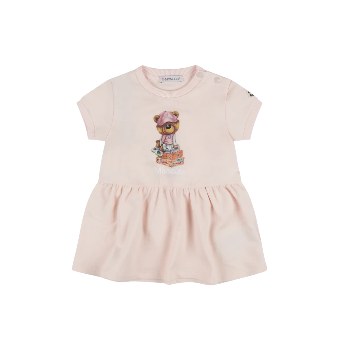 MONCLER Teddy Bear Logo Print Dress